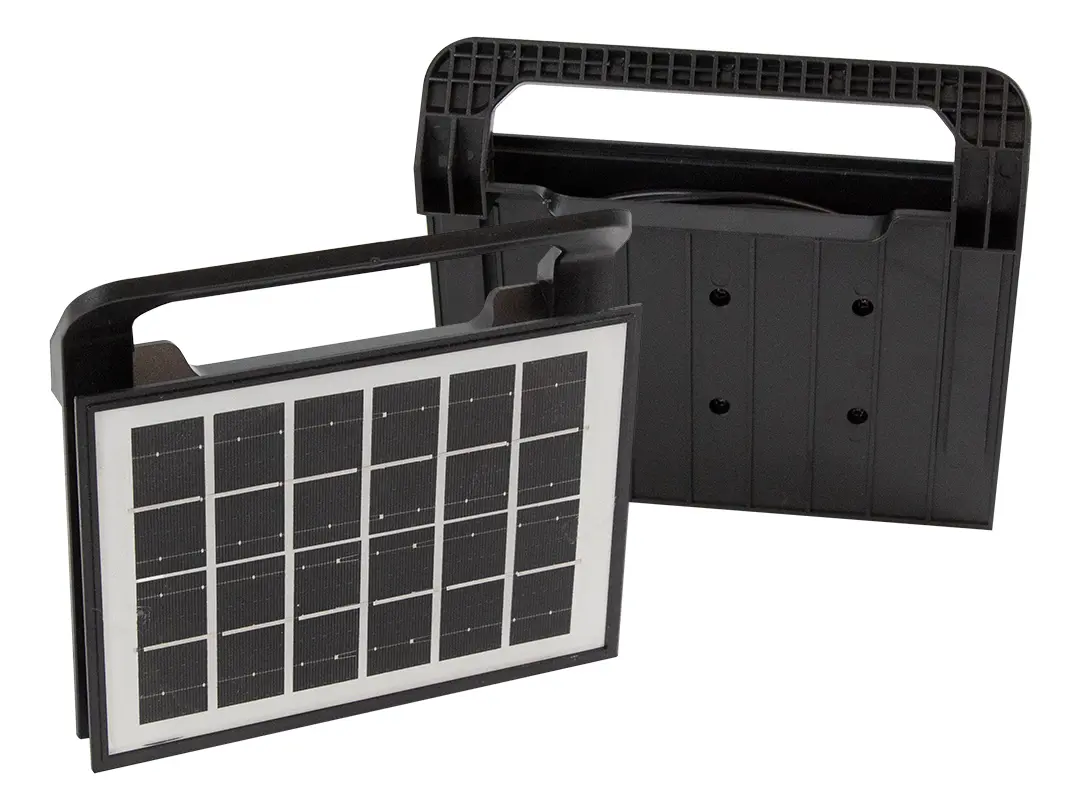 Reflector Solar Led 200w Dakota Con Panel Solar Azul Acero Blanco Frío, Calido