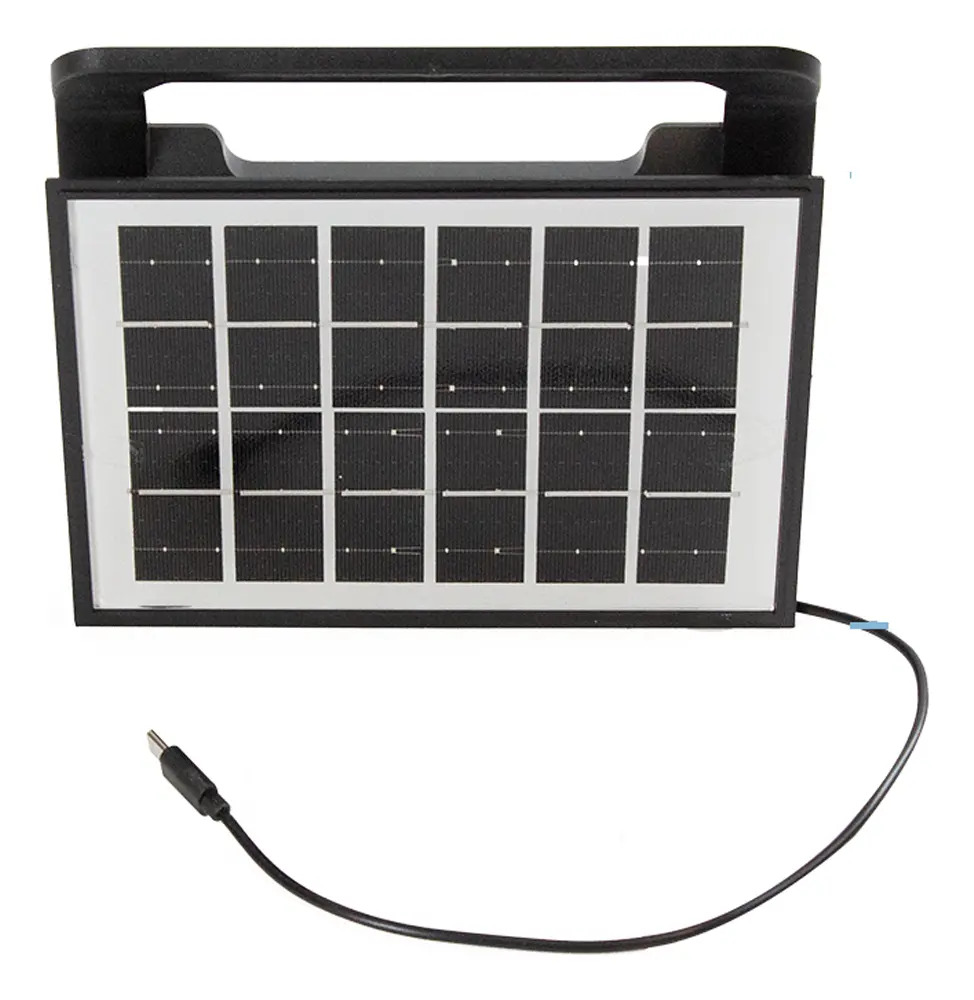 Reflector Solar Led 200w Dakota Con Panel Solar Azul Acero Blanco Frío, Calido
