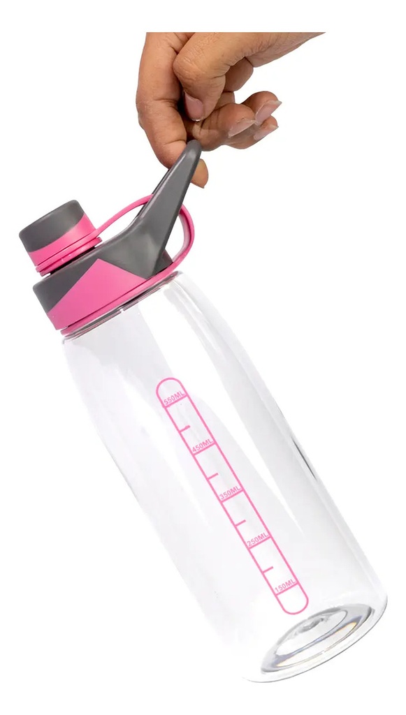Kit Portacaramañola Botella Plástico  Rosa Gris Bicicleta Rosa