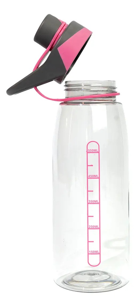 Kit Portacaramañola Botella Plástico  Rosa Gris Bicicleta Rosa