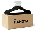 Set X50 Perchas De Terciopelo Dakota Antideslizante Premium Color Negro Negro Azabache
