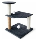 Torre Rascador Para Gatos Dakota 2 Niveles Gris