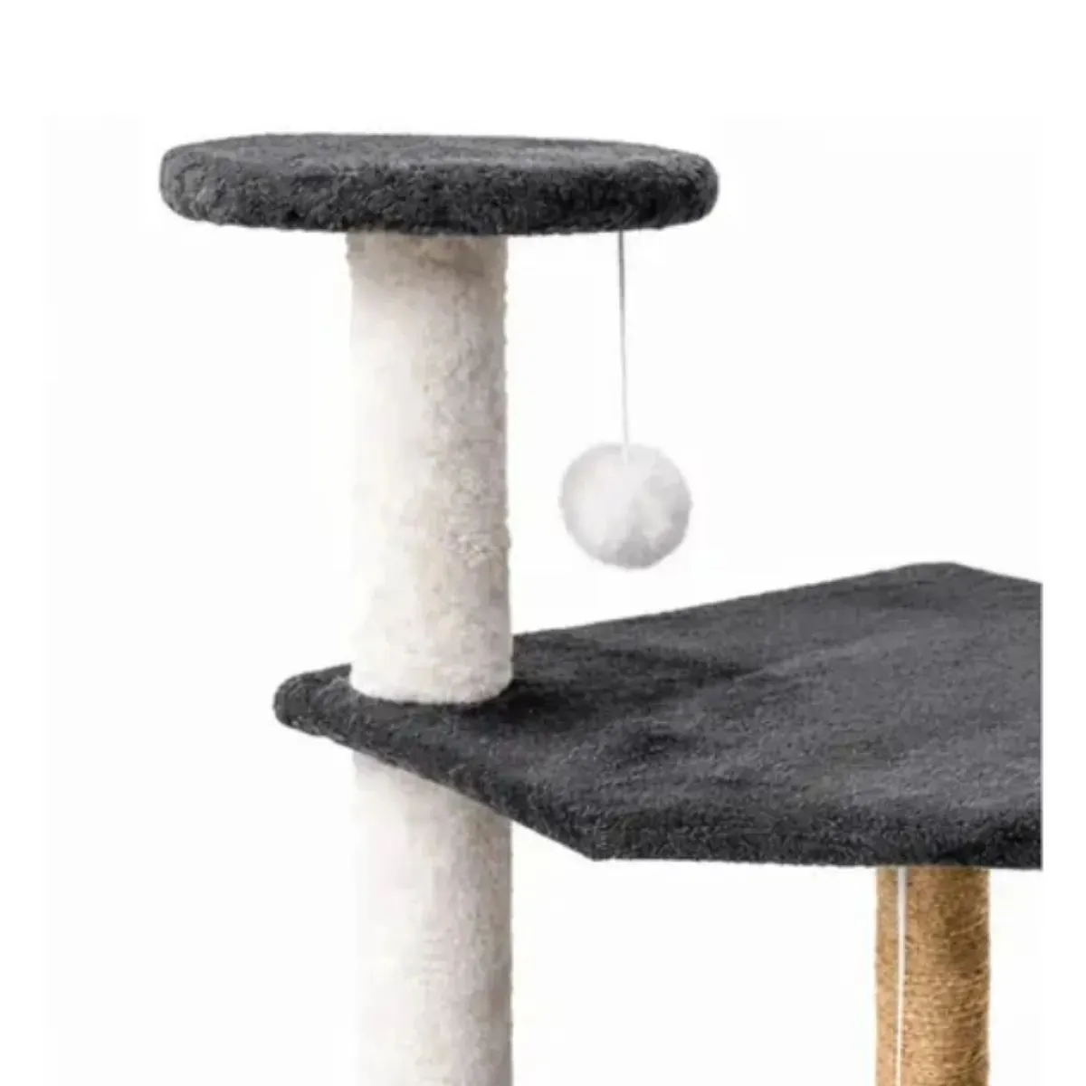 Torre Rascador Para Gatos Dakota 2 Niveles Gris