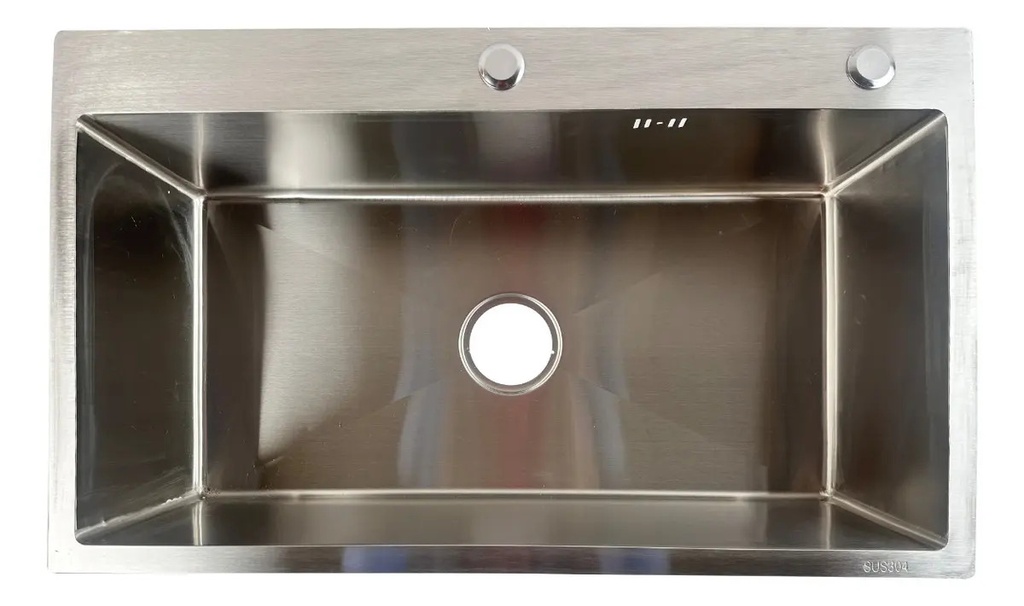 Bacha De Cocina Dakota Pileta Simple En Acero Inoxidable Con Accesorios Plateado