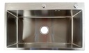 Bacha De Cocina Dakota Pileta Simple En Acero Inoxidable Con Accesorios Plateado