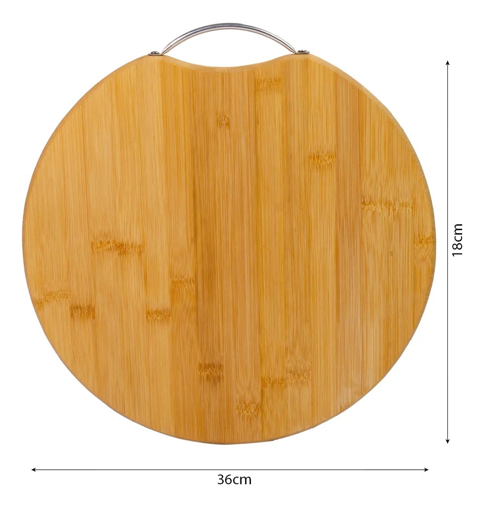 Tabla Para Pizza Dakota 36 Cm X 1,8 Cm Bambú Liso Marrón