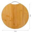 Tabla Para Pizza Dakota 36 Cm X 1,8 Cm Bambú Liso Marrón