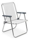 Combo X2 Silla Alta Plegable Dakota Aluminio 1 Pos. Playa Camping Color Blanco Blanco X2