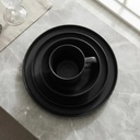 Juego De Vajilla Dakota Pla2400 Gris Oscuro Lisa