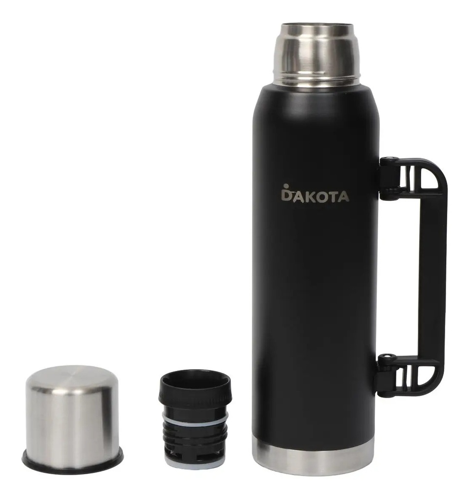 Termo Acero Inoxidable Pico Cebador Dakota 1.3l Color Negro
