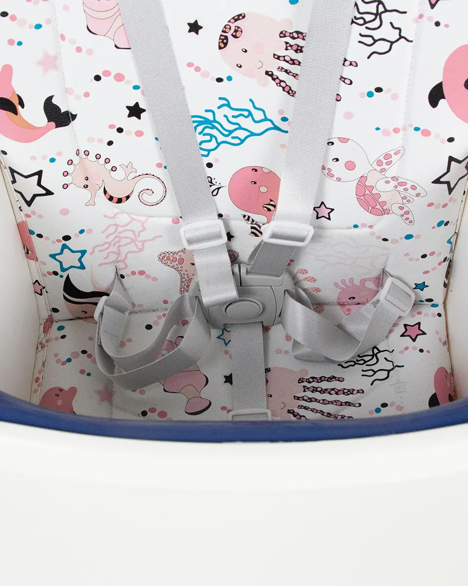 Silla De Comer Para Bebé Dakota Bebê Mf03 Baby Azul