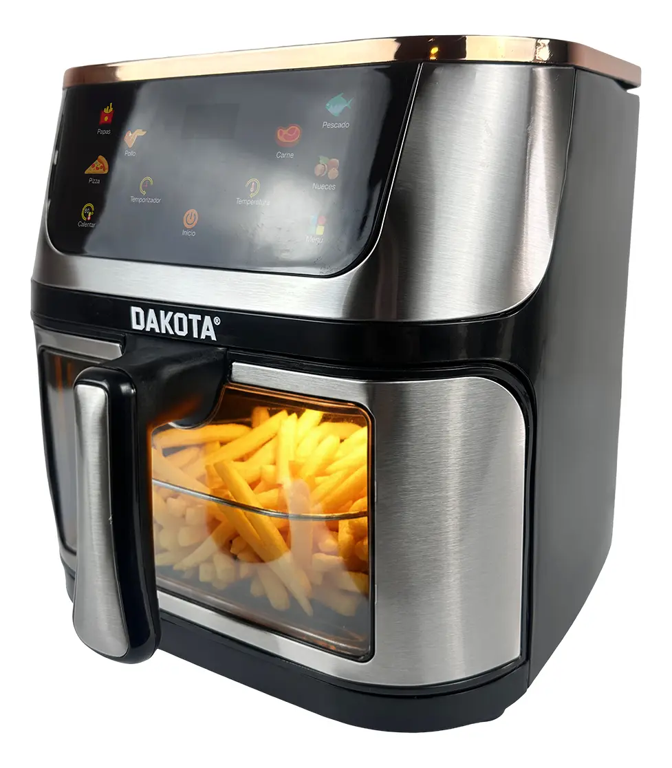Combo Freidora De Aire Dakota 8l Digital 1800w + Organizador De Huevos 4 Niveles