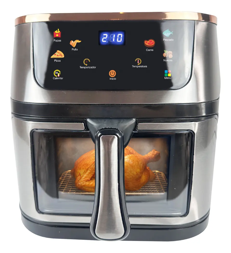 Combo Freidora De Aire Dakota 8l Digital 1800w + Organizador De Huevos 4 Niveles