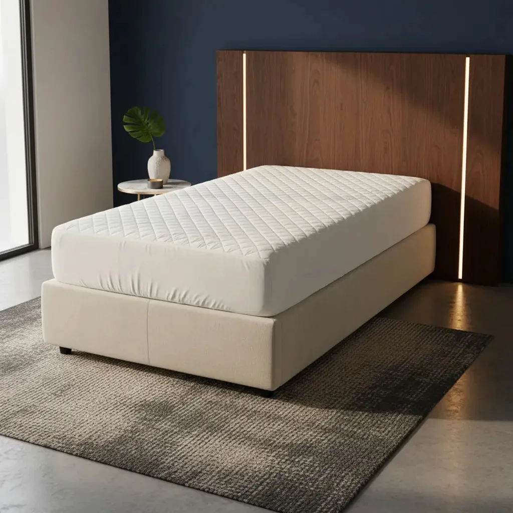 Combo X2 Cubre Colchón Impermeable 1 Plaza Ajustable Protector Funda Elástico Blanco