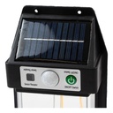 Aplique Reflector Led Sensor Movimiento Solar Dakota 2.5w Negro Blanco Cálido