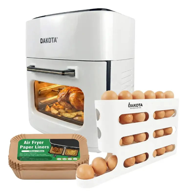 Freidora Aire Dakota 12l Digital 2200w Blanco Huevera + 4 Niveles