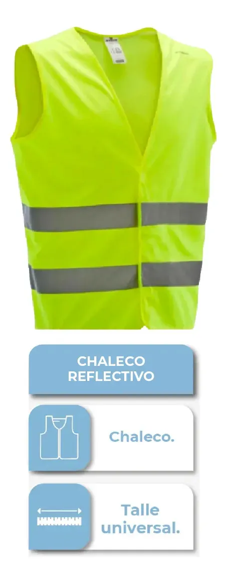 Kit De Seguridad Vial Auto 8 En 1 Apto Vtv Matafuego 1 Kg