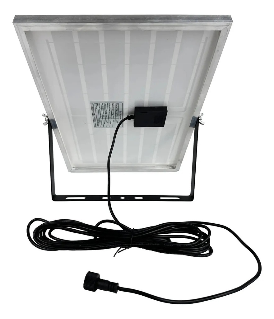 Reflector Solar Multiled Led 100w Dakota Con Panel Solar Y Control Remoto Gris Oscuro Blanco Frío