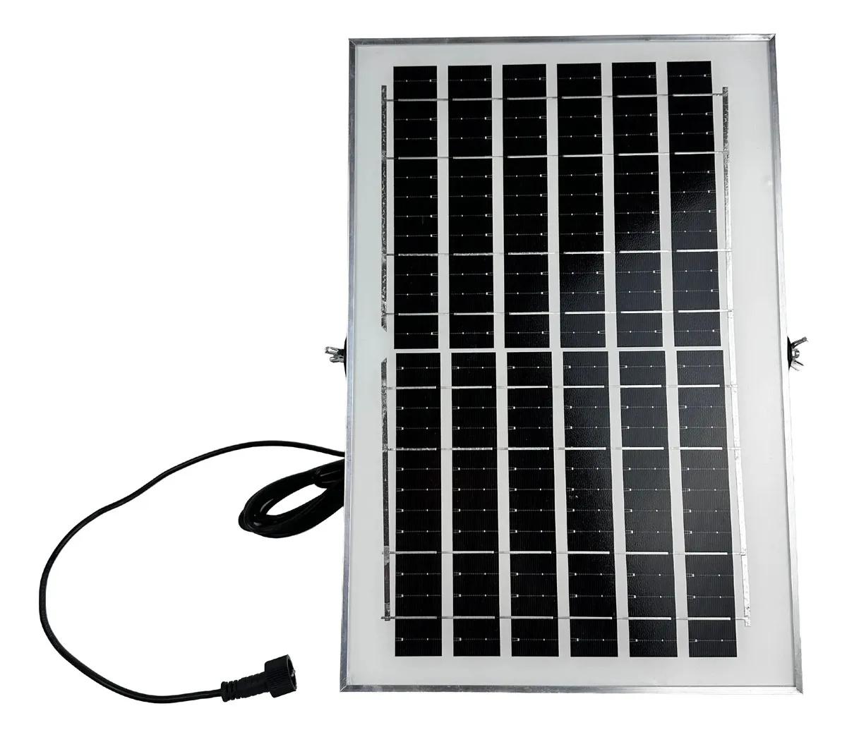 Reflector Solar Multiled Led 100w Dakota Con Panel Solar Y Control Remoto Gris Oscuro Blanco Frío