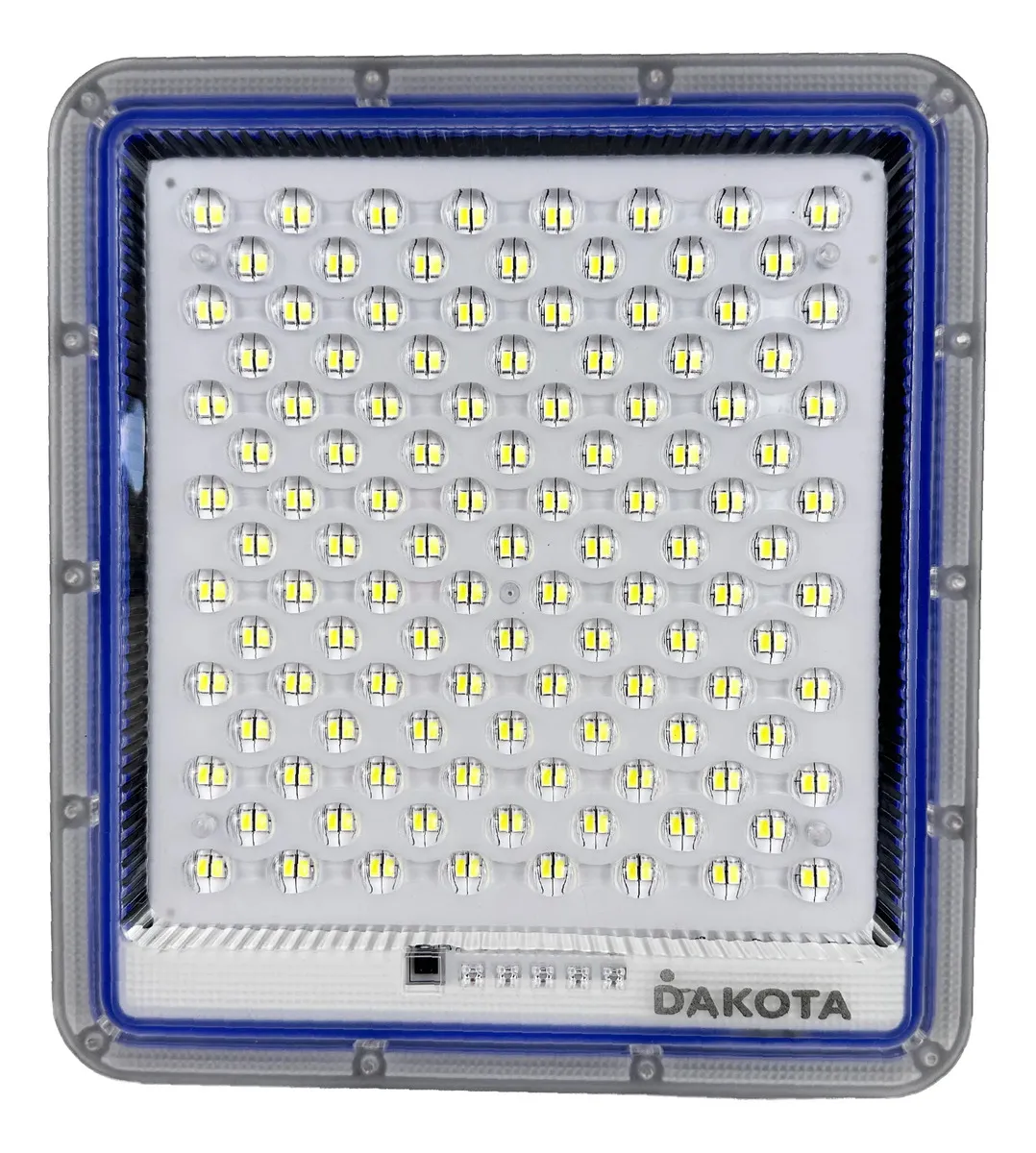 Reflector Solar Multiled Led 100w Dakota Con Panel Solar Y Control Remoto Gris Oscuro Blanco Frío
