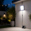 Reflector Solar Multiled Led 100w Dakota Con Panel Solar Y Control Remoto Gris Oscuro Blanco Frío