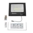 Reflector Solar Led 300w Dakota Para Exterior Con Panel Solar + Control Remoto Negro Blanco Frío