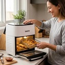 Freidora Aire Dakota 12l Pantalla Táctil 2200w Blanco + Termo 1000ml Acero Inoxidable + Mate Térmico Dakota Bombilla Incluye Cafe Molido Italiano