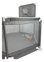 Corralito Pelotero Para Bebes Hexagonal Dakota Gimnasio Aro Básquet Con Pelotitas Color Gris