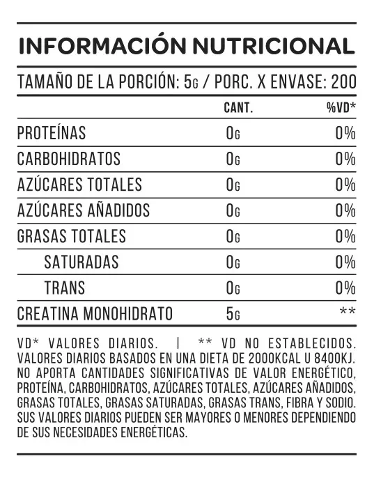 Creatina Star Nutrition Monohydrate En Polvo Sin Sabor X 1kg