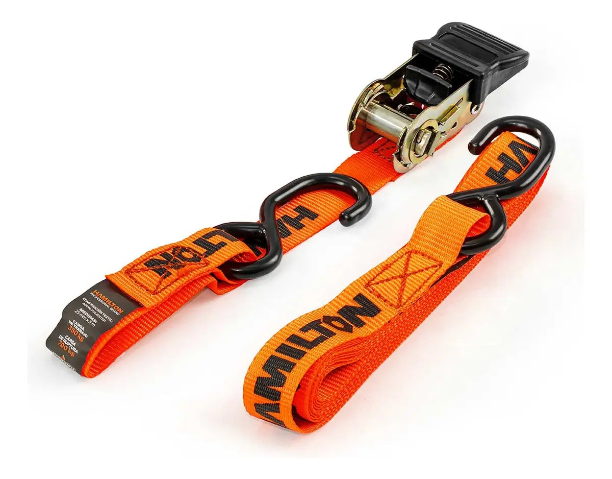 Set 2 Cintas Amarre Crique 25mm X 5 Mt 350 Kg Hamilton Htt207 Naranja