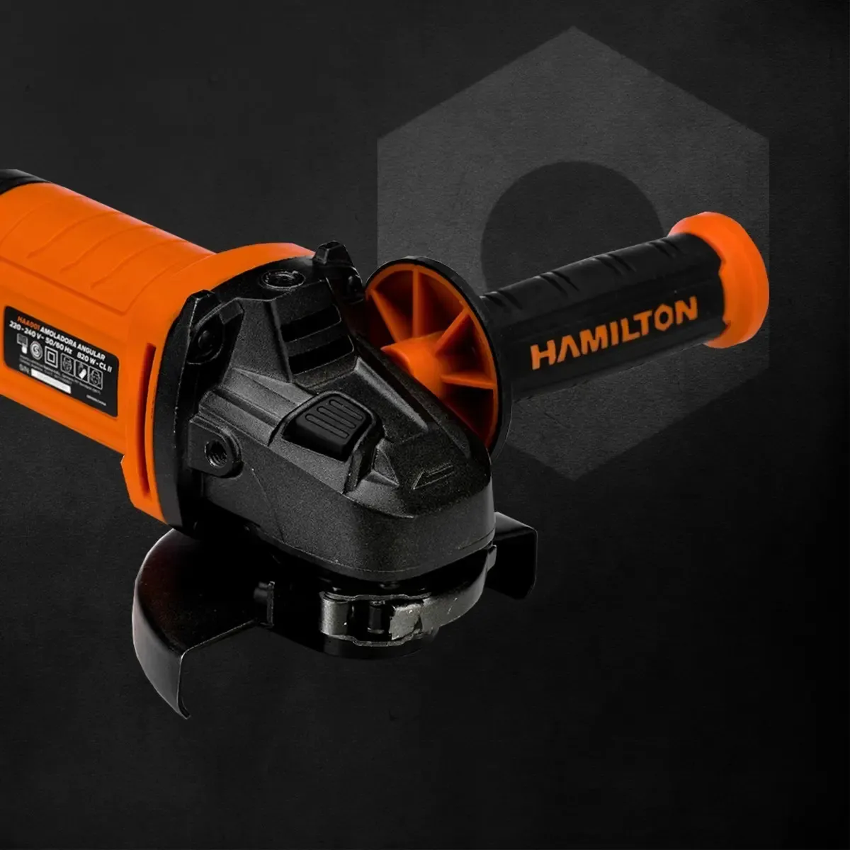 Amoladora Angular 115mm Hamilton 850w - Haa001 Color Naranja Frecuencia 50 Hz/60 Hz
