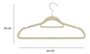Set X50 Perchas De Terciopelo Dakota Antideslizante Premium Color Beige