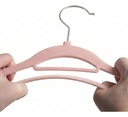 Set X50 Perchas De Terciopelo Dakota Antideslizante Premium Color Rosa