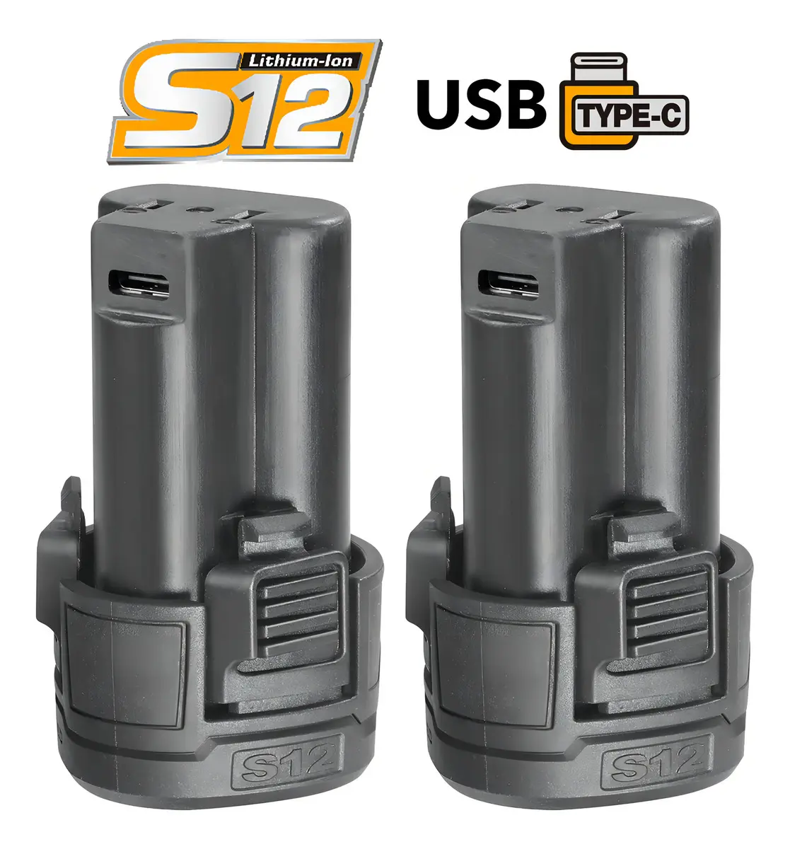Taladro Atornillador Usb C Ingco Cdli12202 2 Baterías Maleta Amarillo