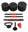 Mancuernas Star Nutrition Creatina 300g Pesas Rusas 20kg Discos Pvc Kit Dakota Negro Rojo Con Creatina Monohydrate Polvo Incluye Botella Deportiva