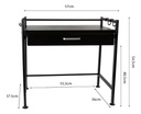 Estante Organizador Para Microondas Y Horno Eléctrico Dakota Con Cajón Negro