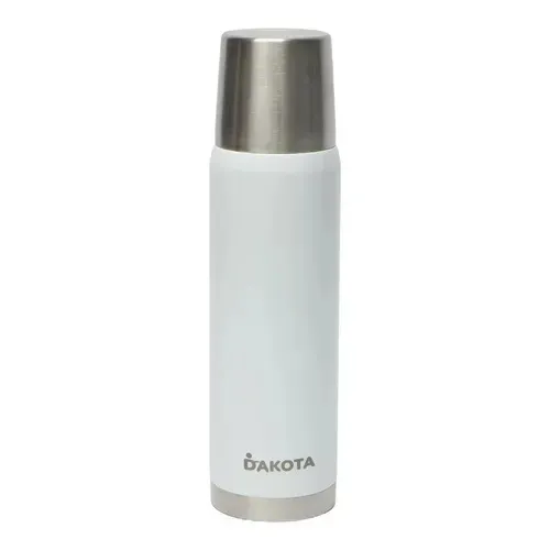Termo Dakota 1000ml Acero Inoxidable Blanco Botella Térmica Bebidas Incluye Bombilla Acero