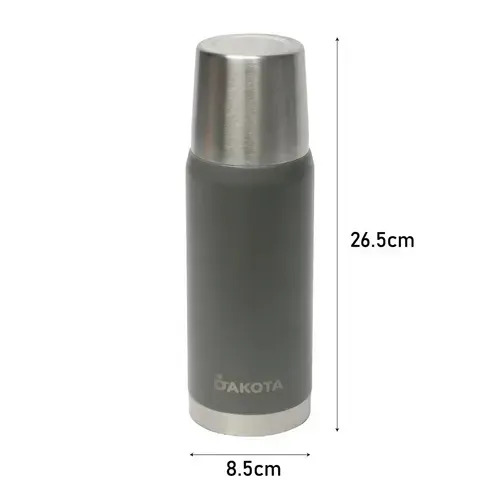 Termo Dakota 750ml Acero Inoxidable Gris Botella Térmica Bebidas Incluye Bombilla Acero