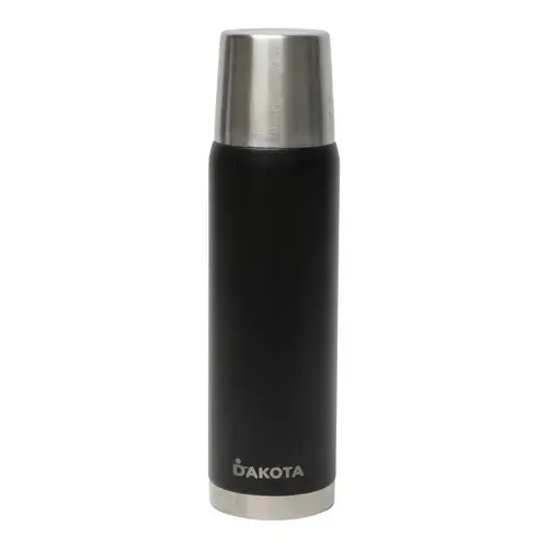 Termo Dakota Acero Inoxidable 1000ml Negro Botella Térmica Para Bebidas Incluye Bombilla Acero