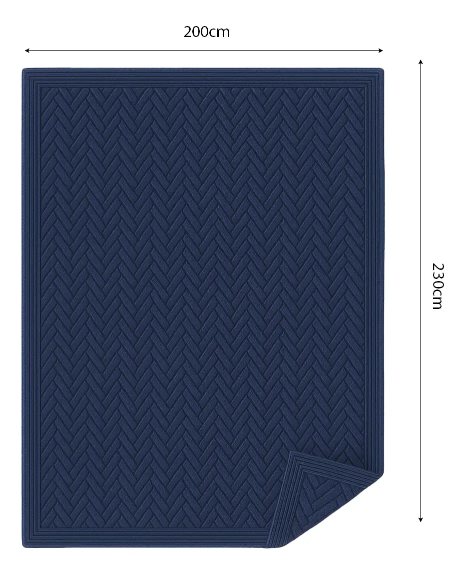 Frazadas Manta 200x230 Dakota Invierno Color Azul