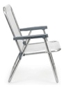 Silla Alta Plegable Dakota Aluminio 1 Pos. Playa Camping Color Blanco