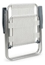 Silla Alta Plegable Dakota Aluminio 1 Pos. Playa Camping Color Blanco