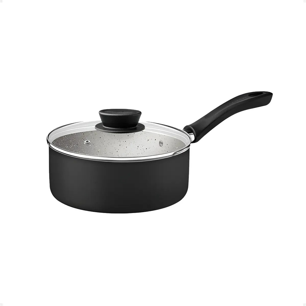 Set Bateria De Cocina Tramontina Linz Juego Sarten Ollas 7 Pzs Negro