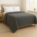 Frazadas Manta 200x230 Dakota Invierno Color Gris Claro Fra340g 1.6 G