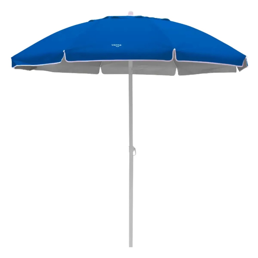 Sombrilla De Playa Dakota Jardín Plegable 1.80m Con Funda Azul Lisa