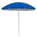 Sombrilla De Playa Dakota Jardín Plegable 1.80m Con Funda Azul Lisa