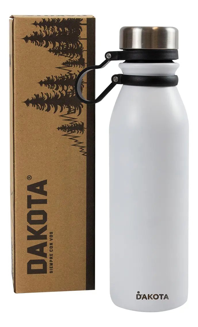 Botella Térmica Deportiva Dakota Acero Inoxidable 600ml Color Blanco