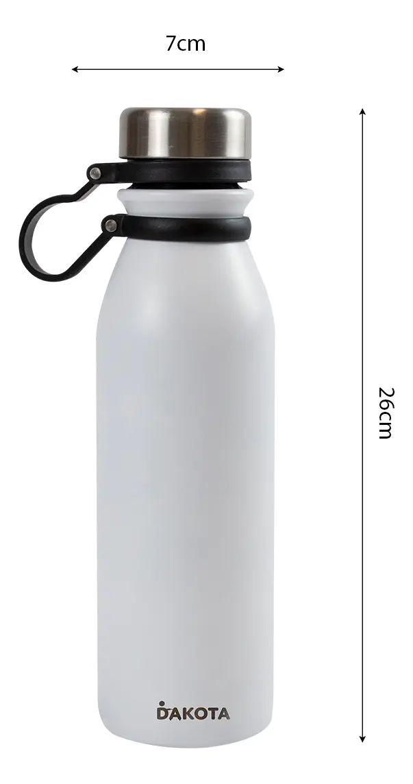 Botella Térmica Deportiva Dakota Acero Inoxidable 600ml Color Blanco