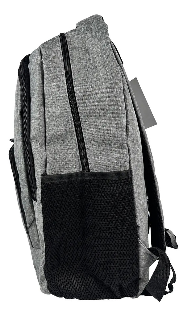 Mochila Dakota Reforzada Porta Notebook Con Puerto Usb Color Gris