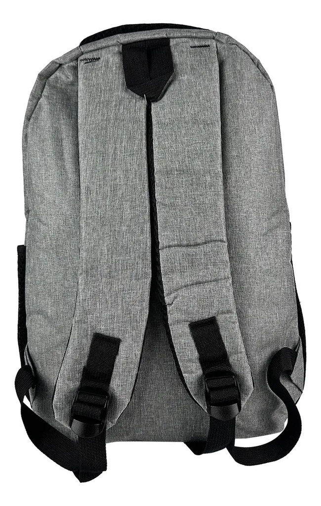 Mochila Dakota Reforzada Porta Notebook Con Puerto Usb Color Gris
